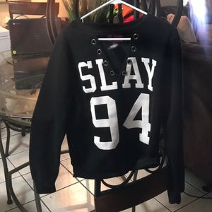 Black and White Large Women’s Sweatshirt